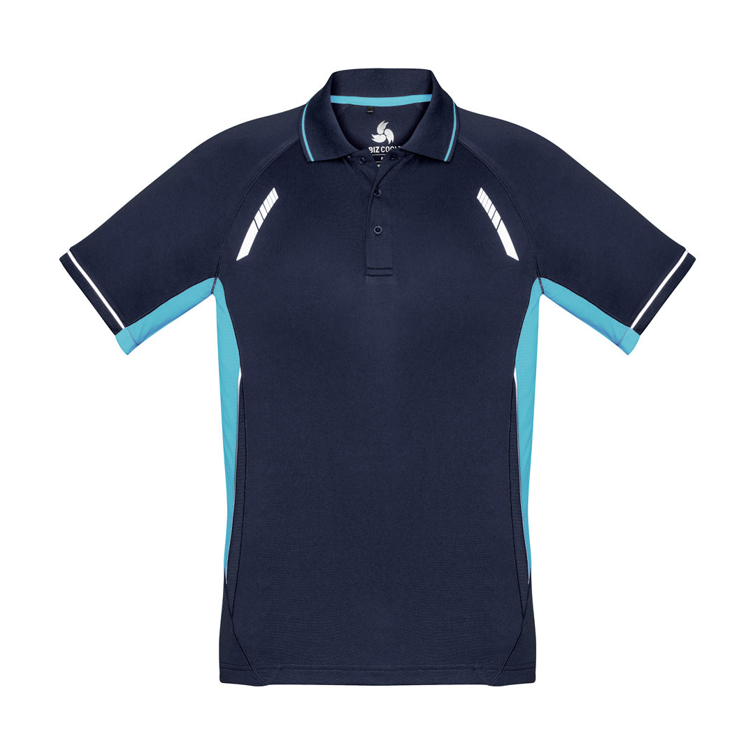 Biz Collection The Renegade Polo | Kids | Short Sleeve Navy/Sky/Silver Shirts & Tops