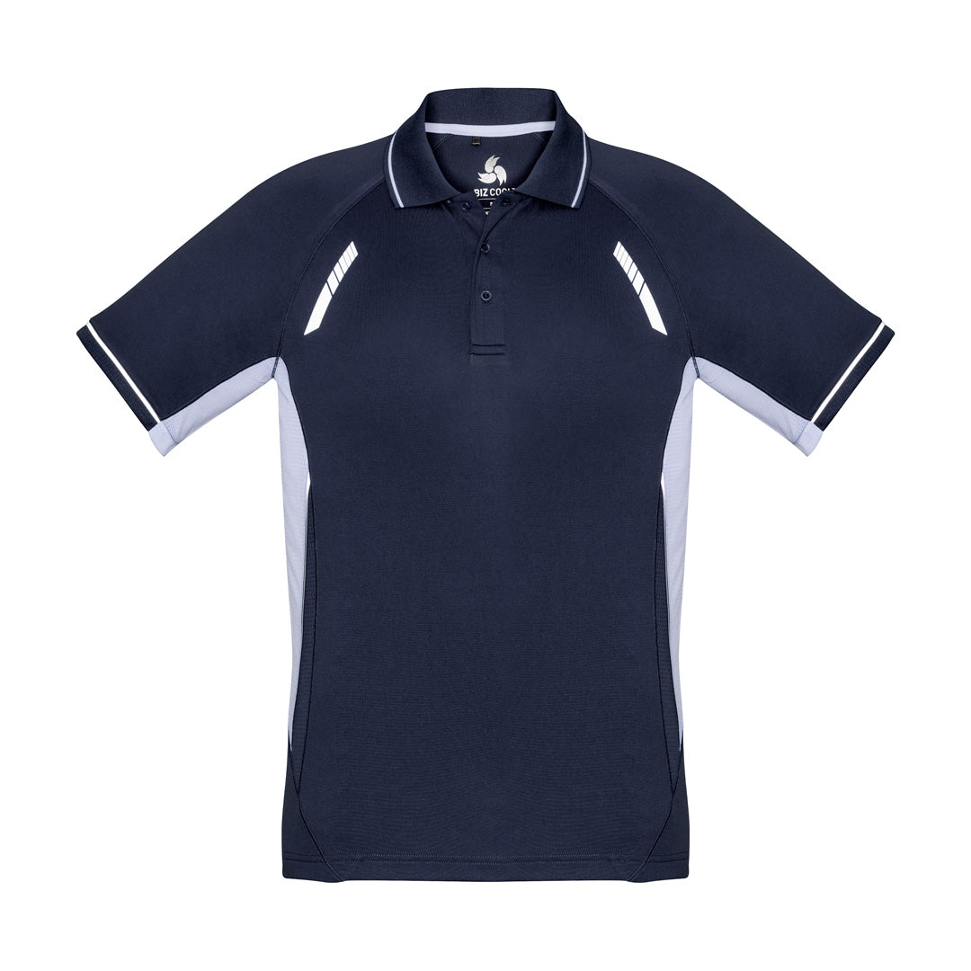 Biz Collection The Renegade Polo | Mens | Short Sleeve Navy/White/Silver Shirts & Tops