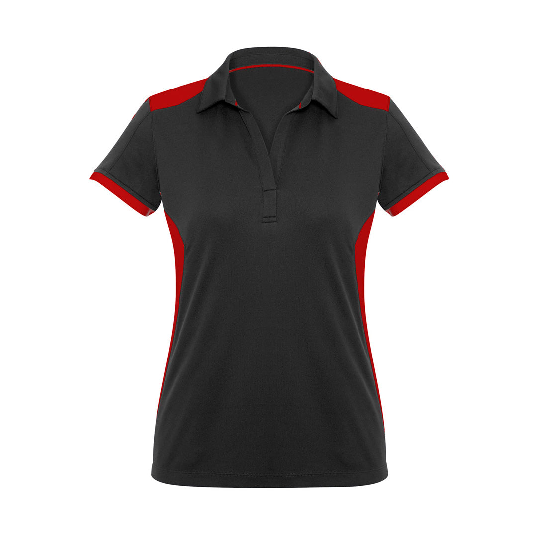Biz Collection The Rival Polo | Ladies | Short Sleeve Black/Red Shirts & Tops
