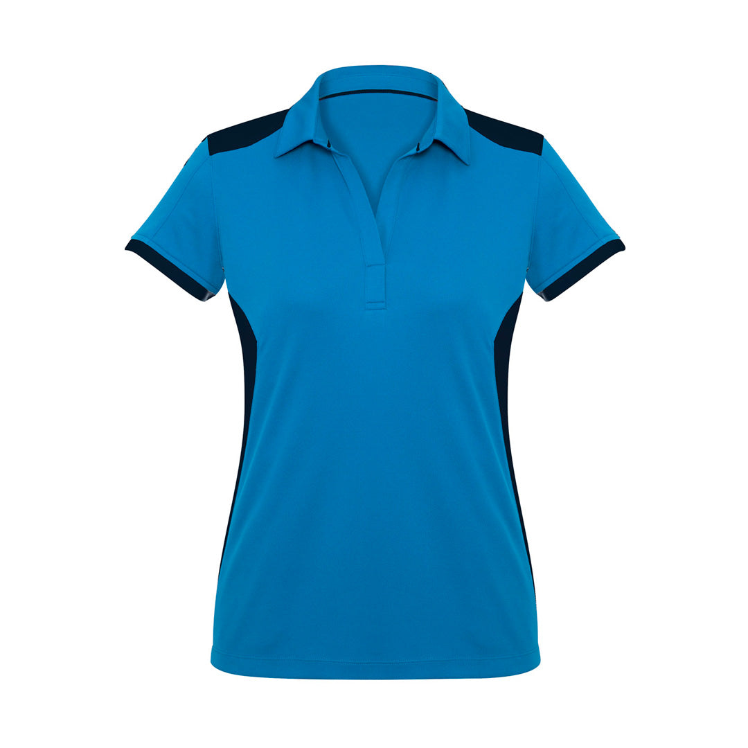 Biz Collection The Rival Polo | Ladies | Short Sleeve Cyan/Navy Shirts & Tops