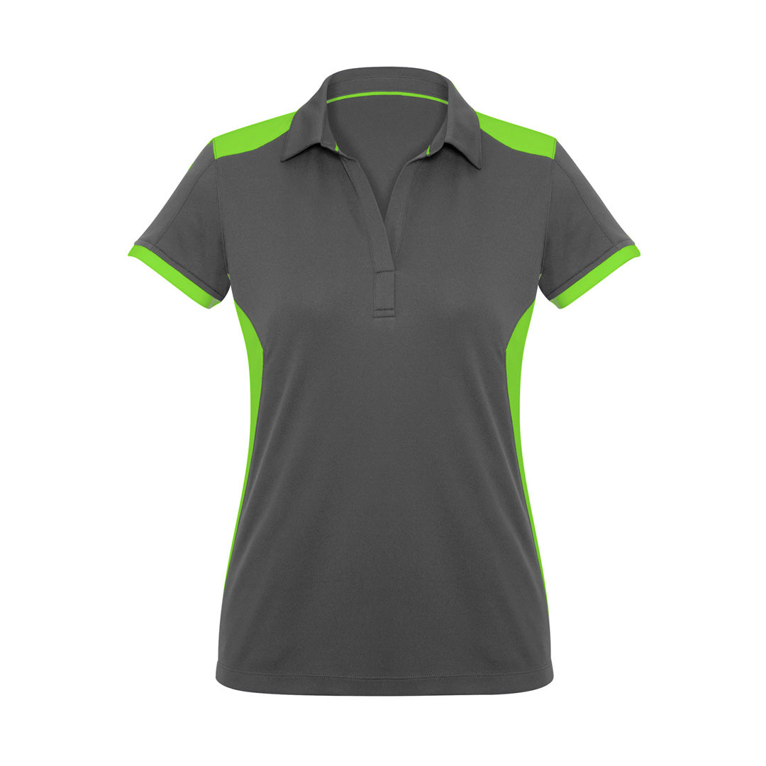 Biz Collection The Rival Polo | Ladies | Short Sleeve Grey/Lime Shirts & Tops