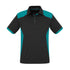 Biz Collection The Rival Polo | Mens | Short Sleeve Black/Teal Shirts & Tops