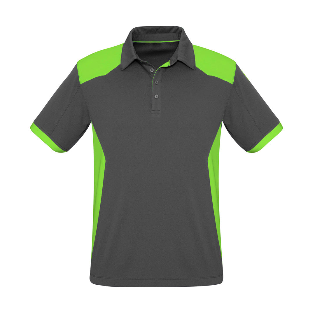Biz Collection The Rival Polo | Mens | Short Sleeve Grey/Lime Shirts & Tops