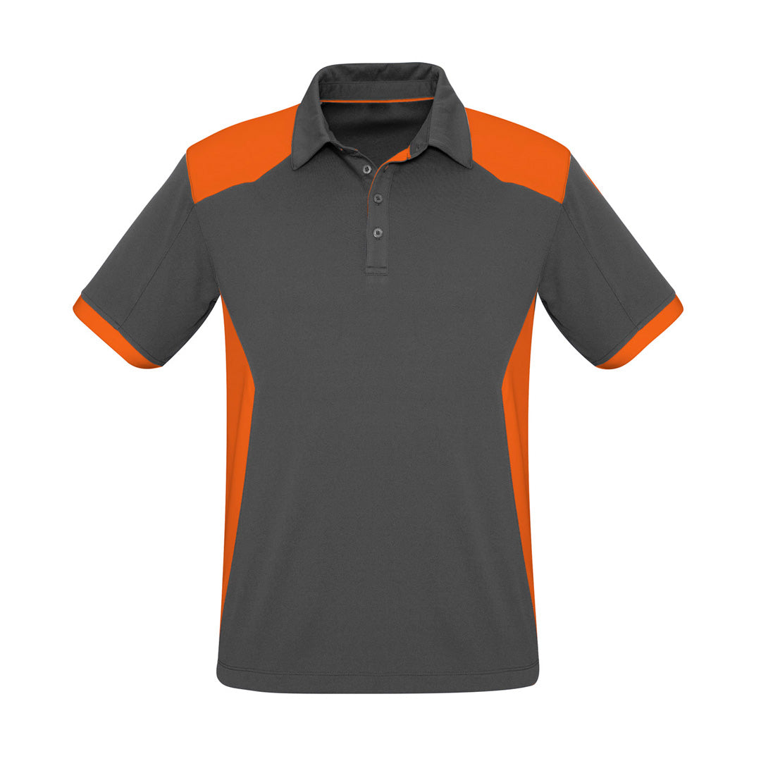 Biz Collection The Rival Polo | Mens | Short Sleeve Grey/Orange Shirts & Tops