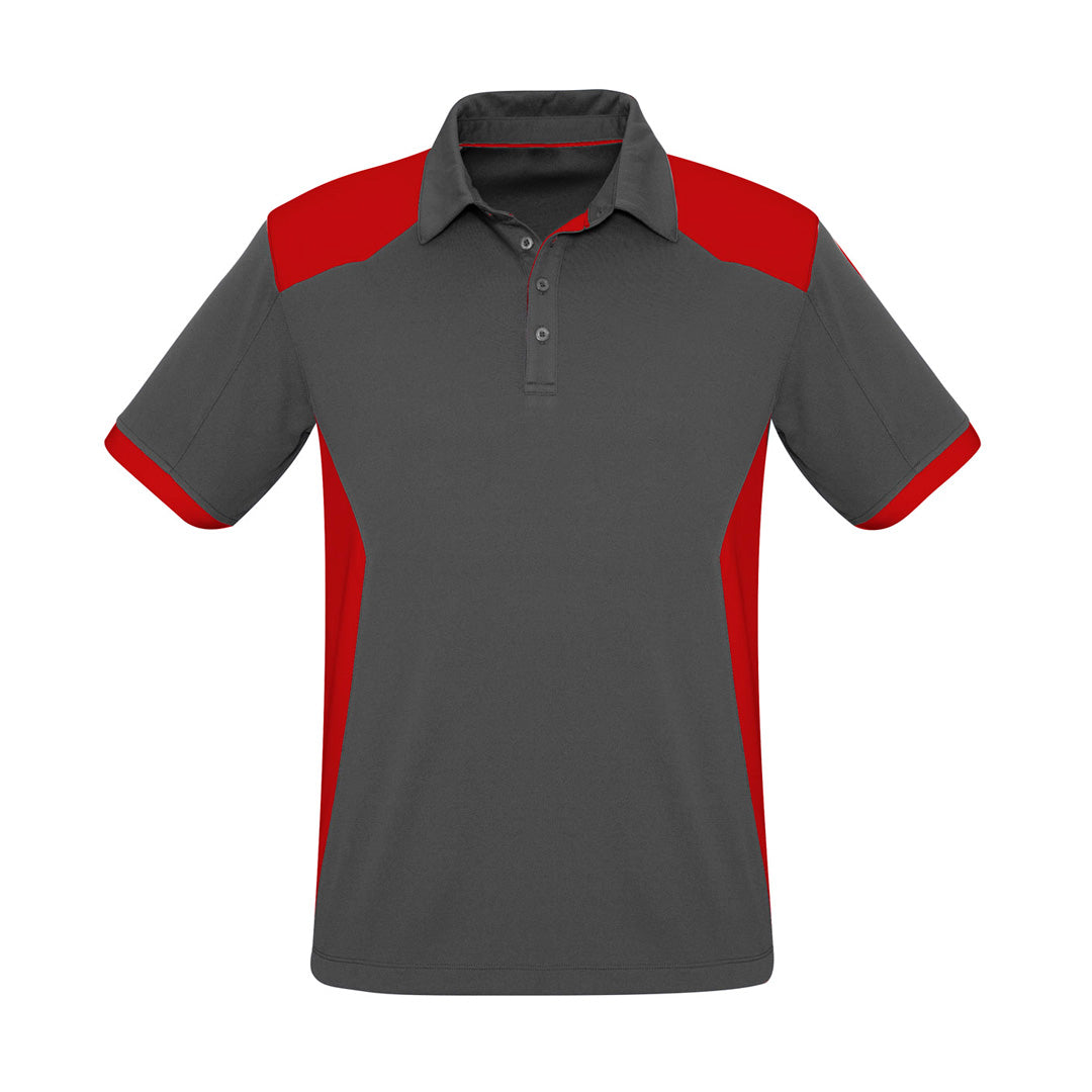 Biz Collection The Rival Polo | Mens | Short Sleeve Grey/Red Shirts & Tops