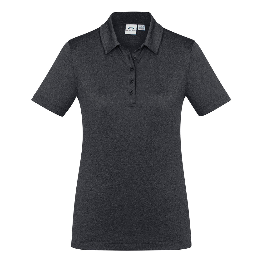 Biz Collection The Aero Polo | Ladies | Short Sleeve Charcoal Marle Shirts & Tops
