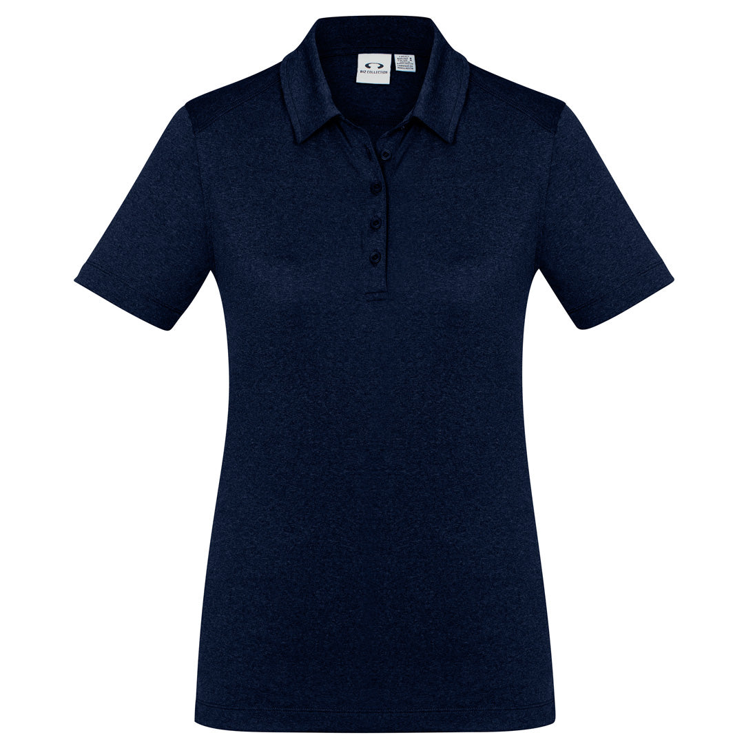 Biz Collection The Aero Polo | Ladies | Short Sleeve Navy Marle Shirts & Tops