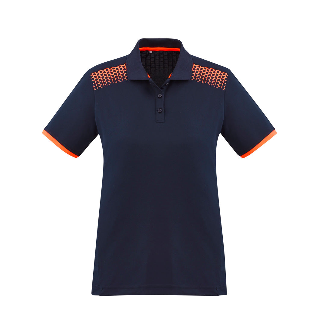 Biz Collection The Galaxy Polo | Ladies | Short Sleeve Navy/Orange Shirts & Tops