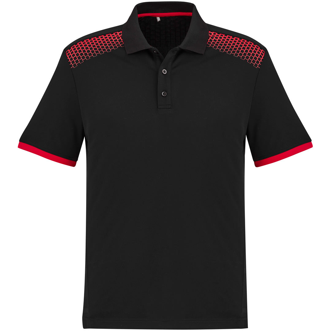 Biz Collection The Galaxy Polo | Mens | Short Sleeve Black/Red Shirts & Tops