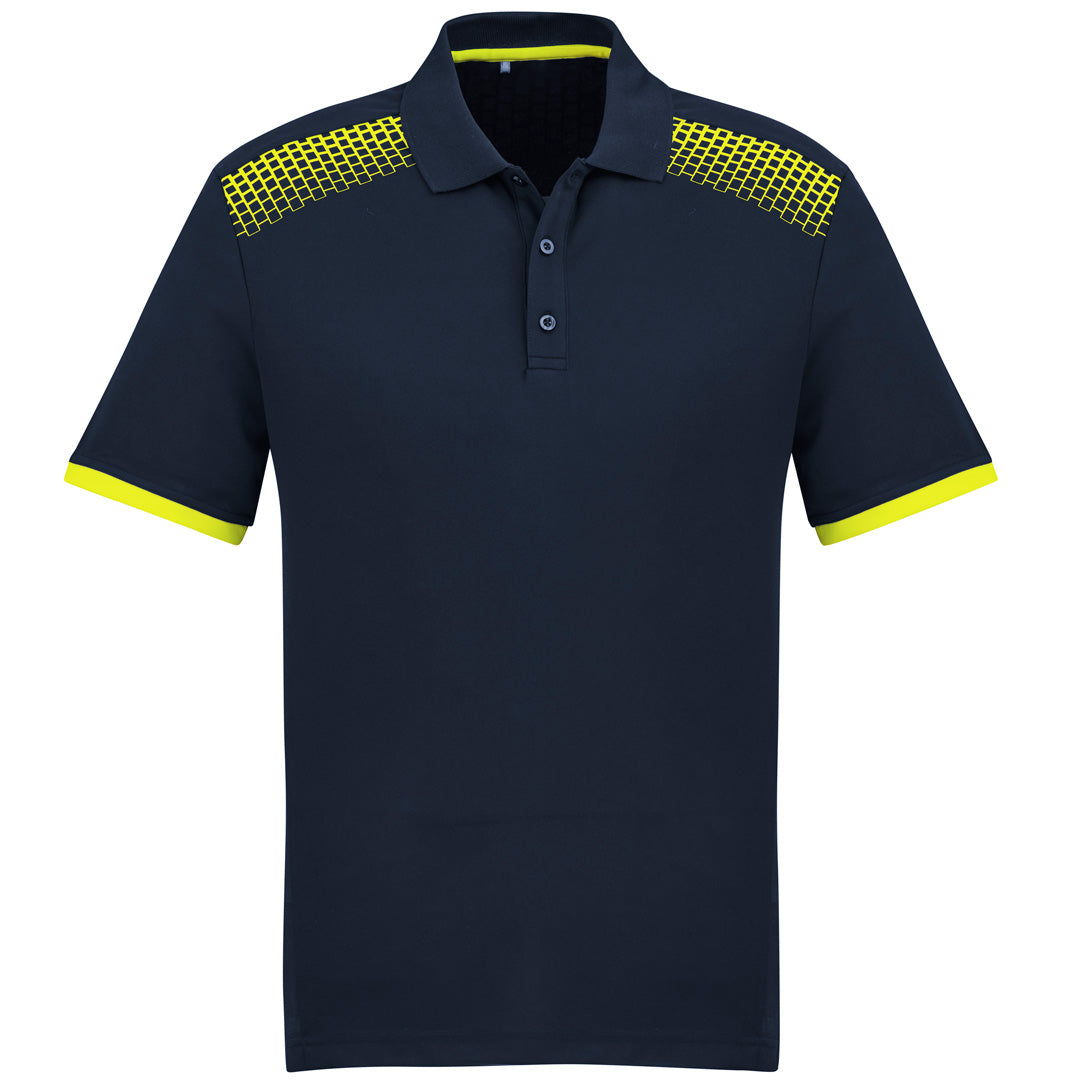 Biz Collection The Galaxy Polo | Mens | Short Sleeve Navy/Yellow Shirts & Tops