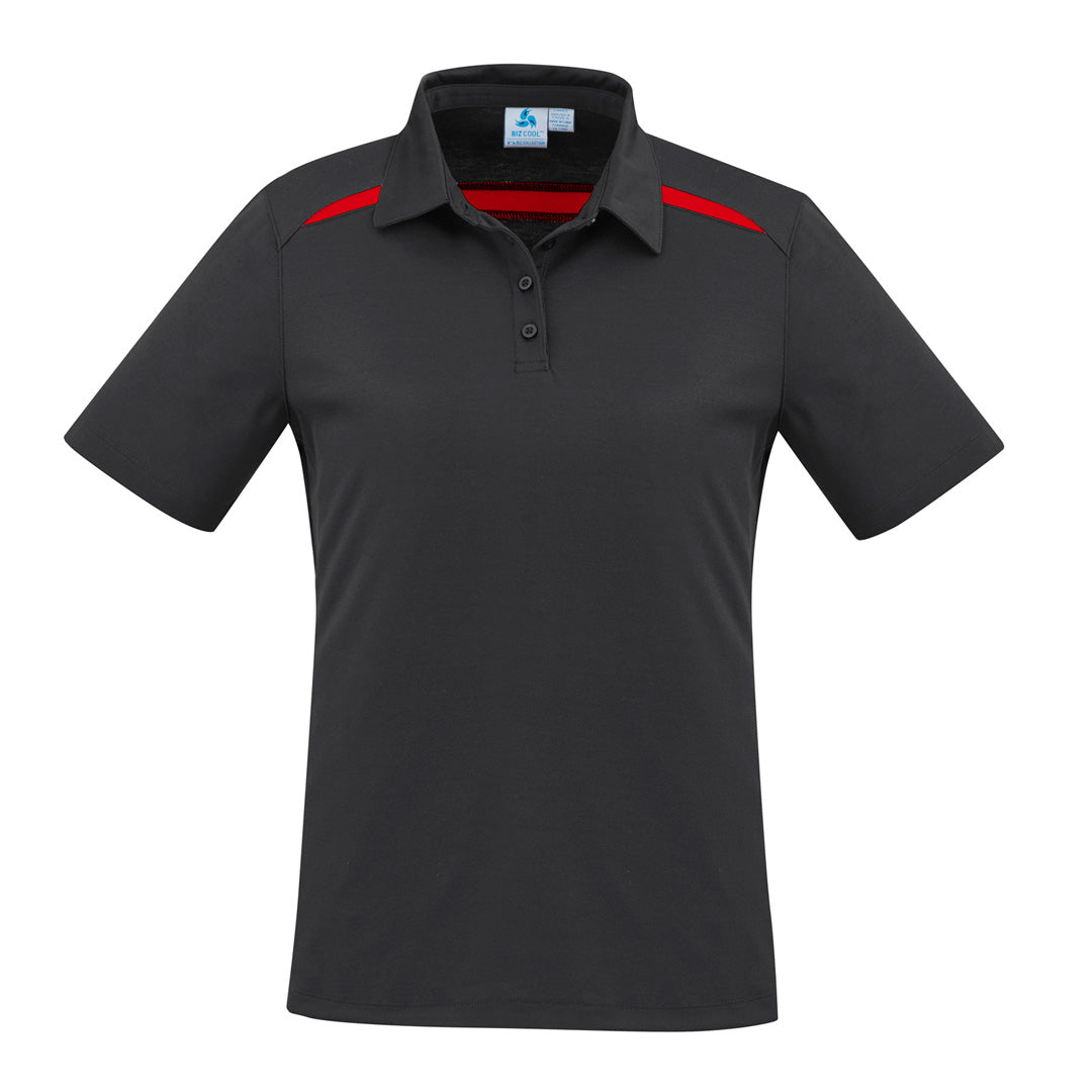 Biz Collection The Sonar Polo | Ladies | Short Sleeve Black/Red Shirts & Tops