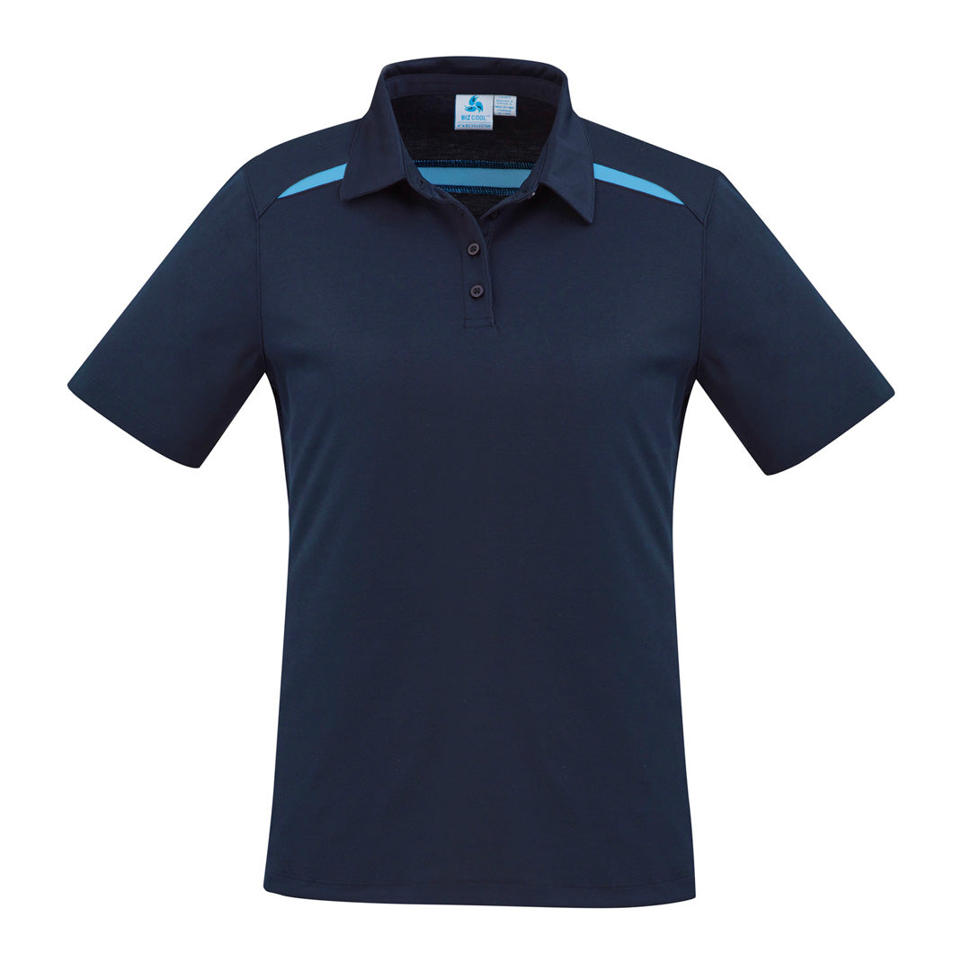 Biz Collection The Sonar Polo | Ladies | Short Sleeve Navy/Sky Shirts & Tops