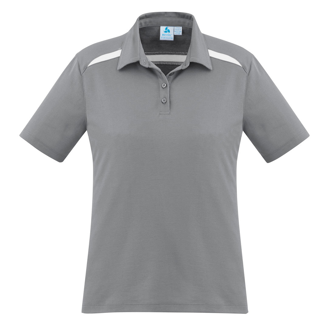 Biz Collection The Sonar Polo | Ladies | Short Sleeve Grey/Black Shirts & Tops