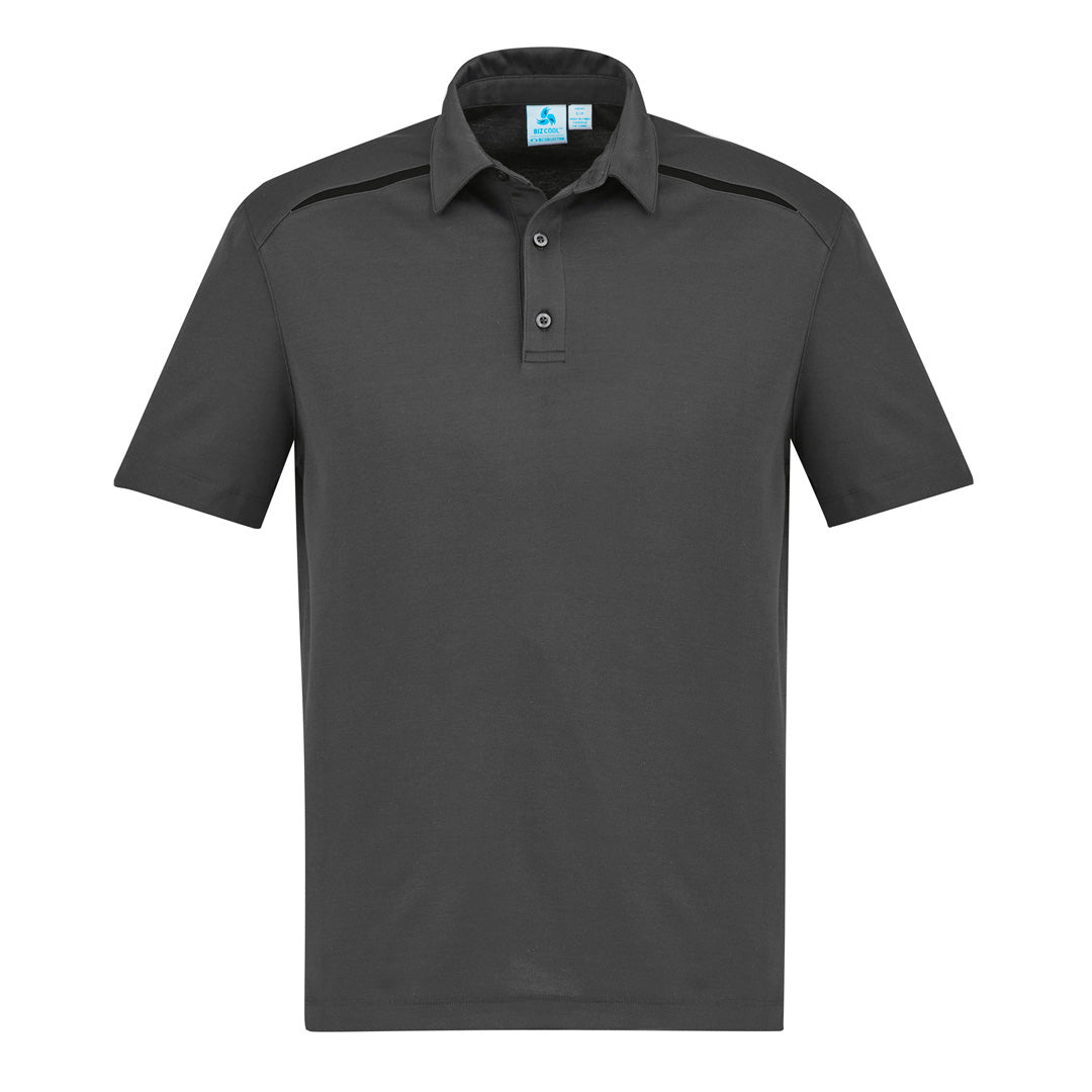 Biz Collection The Sonar Polo | Mens | Short Sleeve Grey/Black Shirts & Tops
