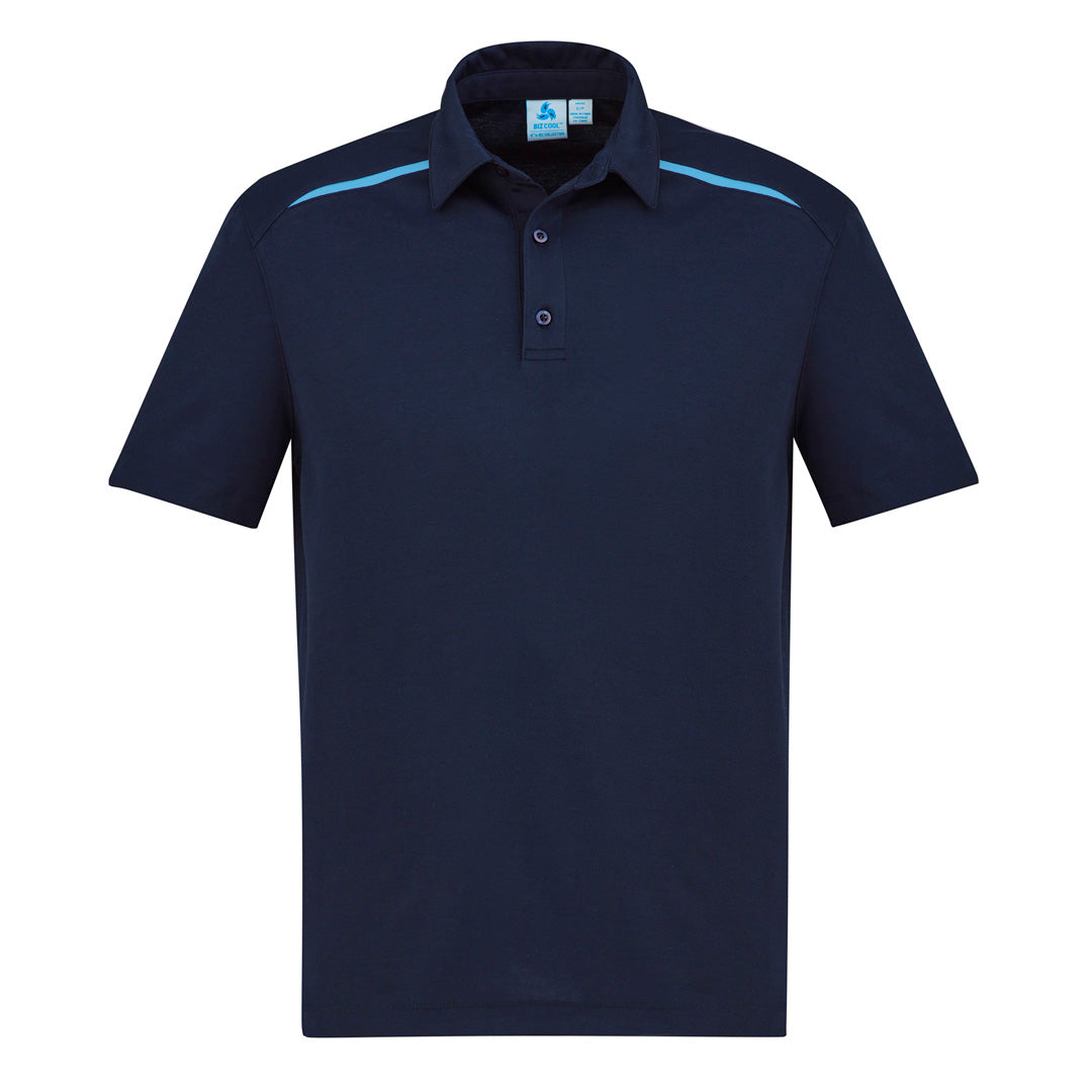 Biz Collection The Sonar Polo | Mens | Short Sleeve Navy/Sky Shirts & Tops