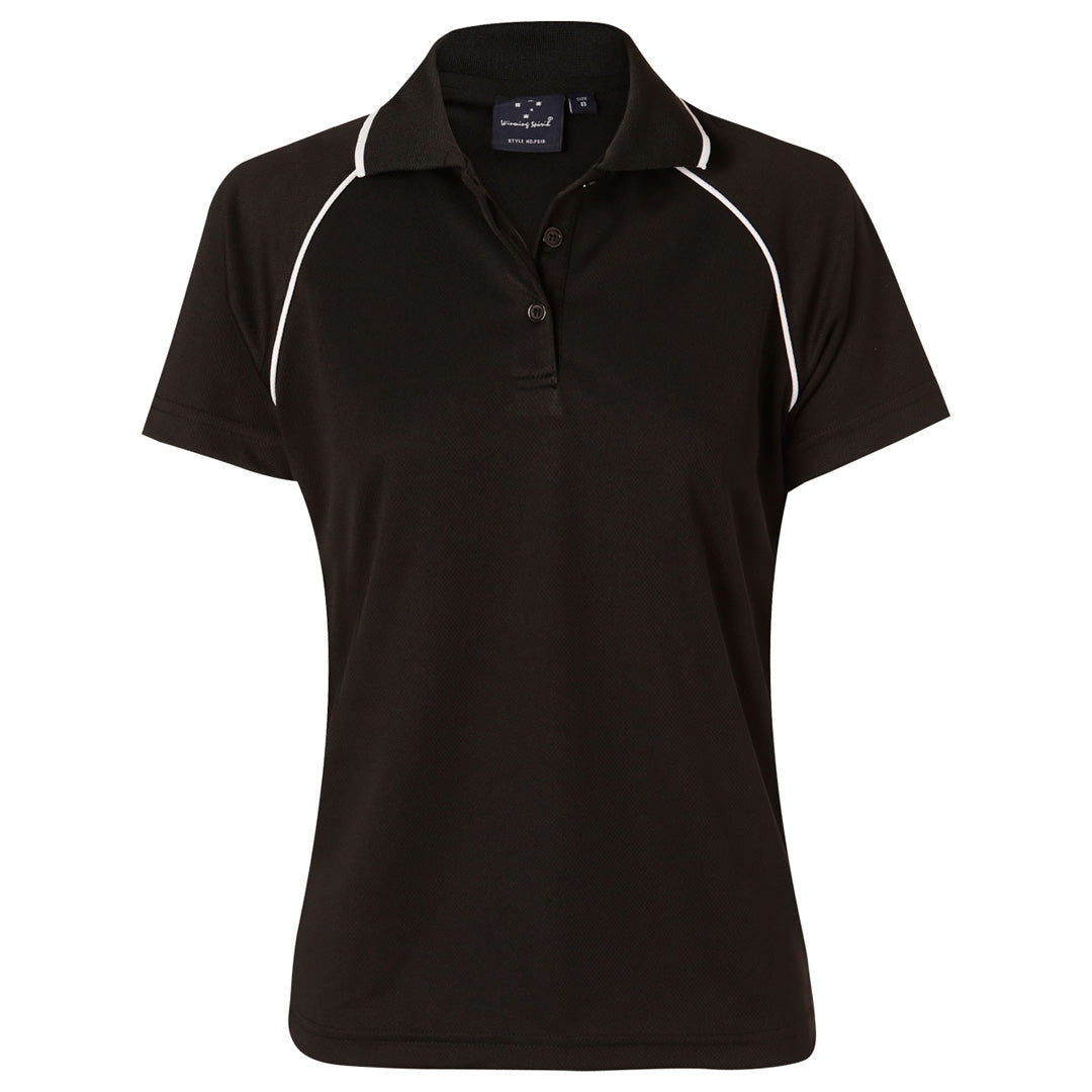 Winning Spirit The Champion Polo | Ladies | Short Sleeve Black/White Shirts & Tops