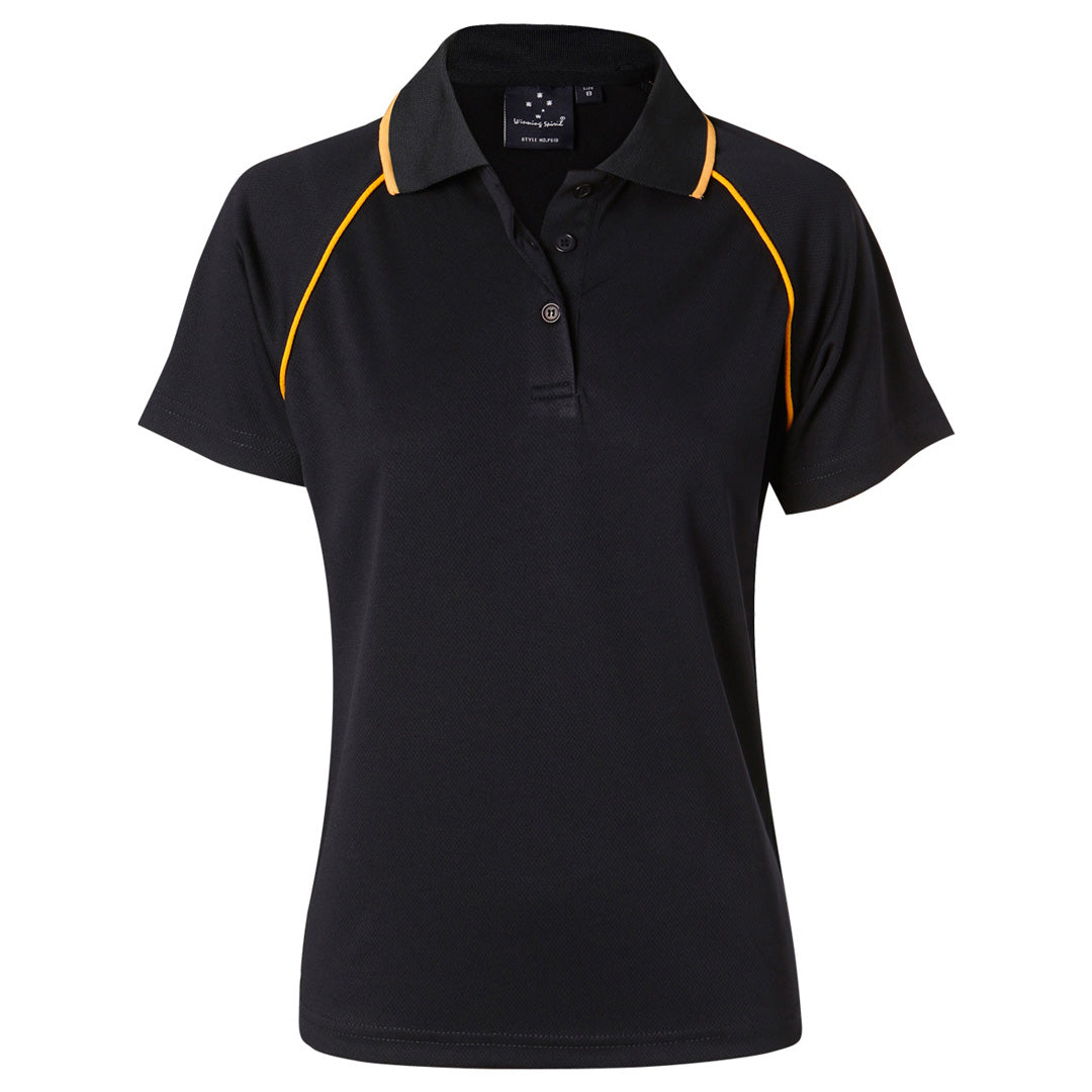 Winning Spirit The Champion Polo | Ladies | Short Sleeve Navy/Gold Shirts & Tops