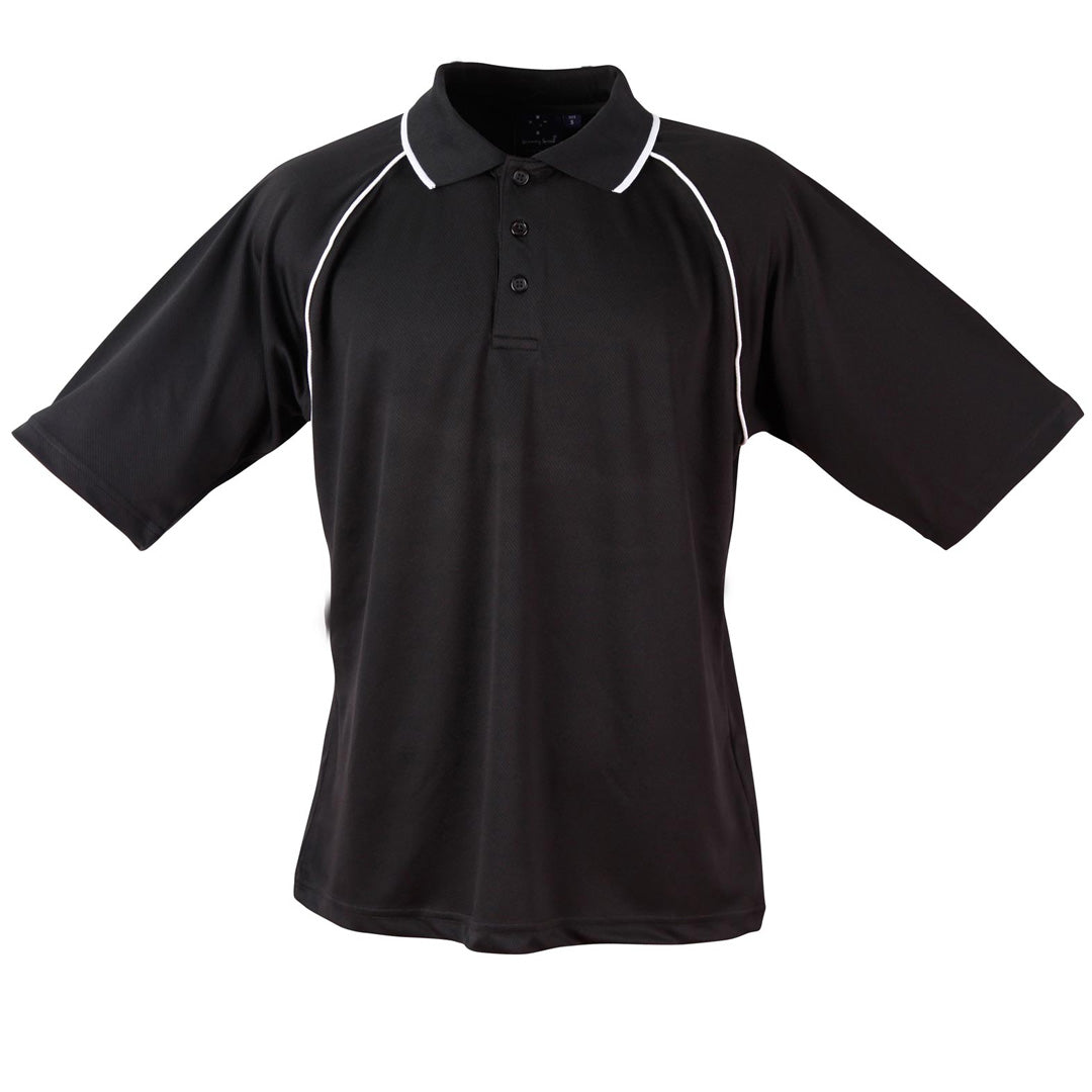 Winning Spirit The Champion Polo | Mens | Short Sleeve Black/White Shirts & Tops