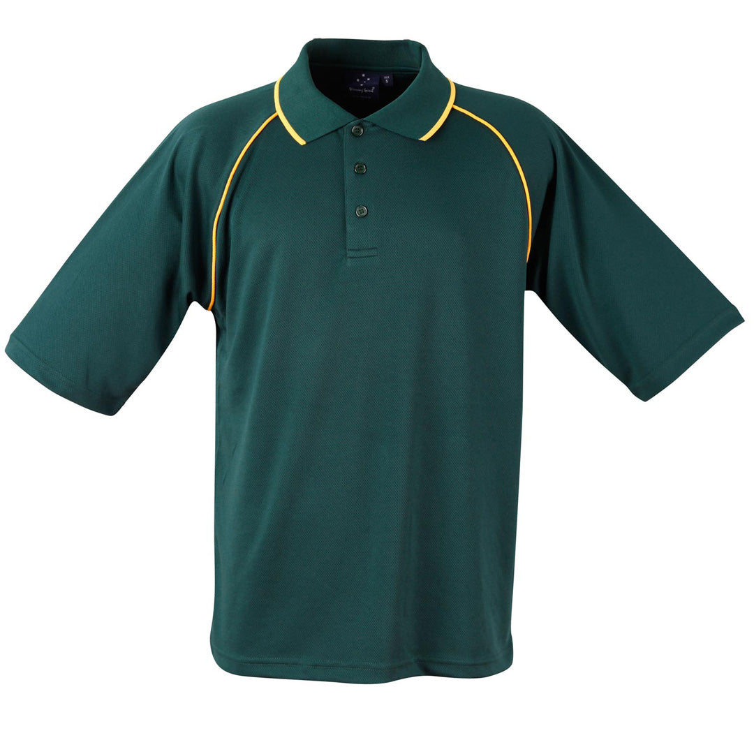 Winning Spirit The Champion Polo | Mens | Short Sleeve Bottle/Gold Shirts & Tops