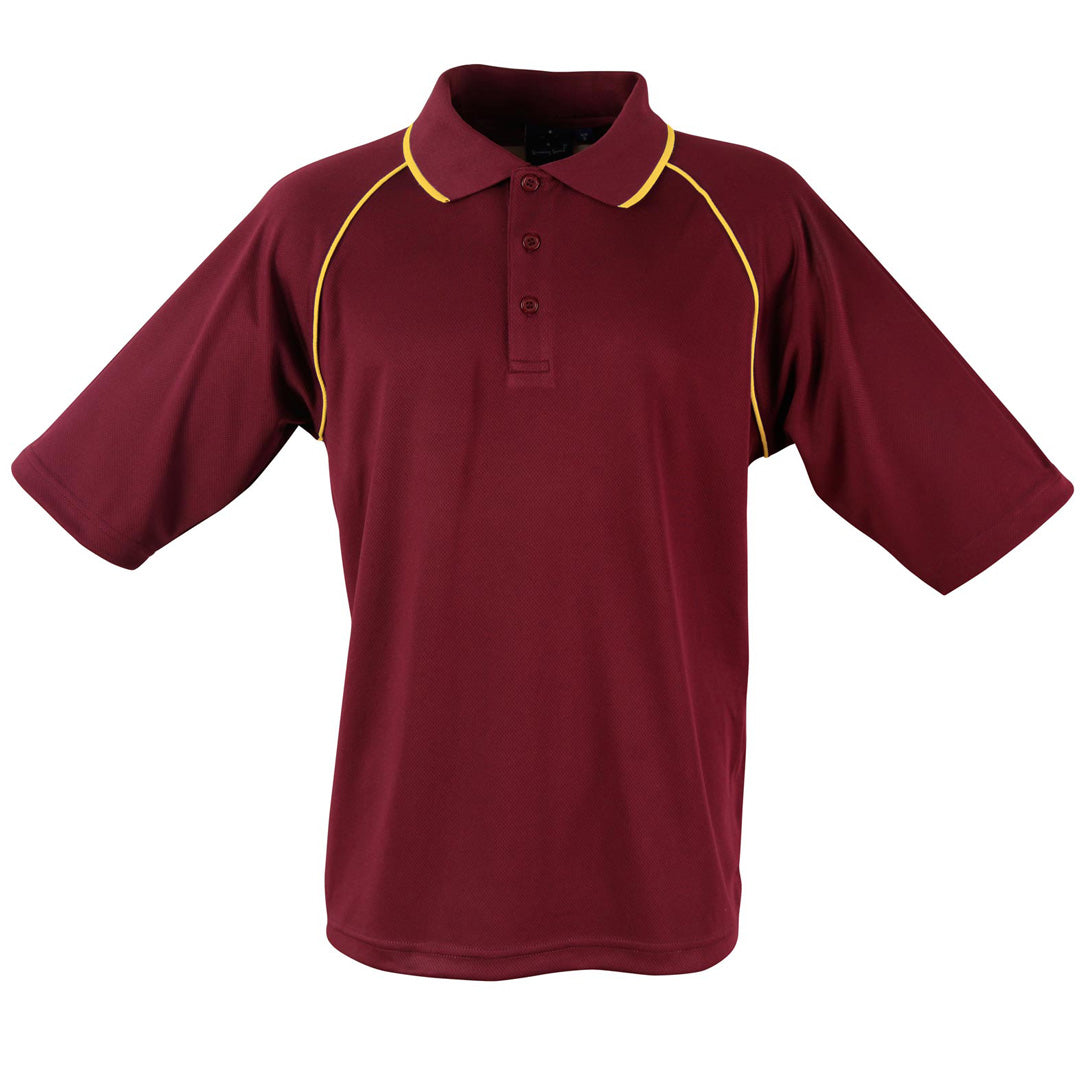Winning Spirit The Champion Polo | Mens | Short Sleeve Maroon/Gold Shirts & Tops