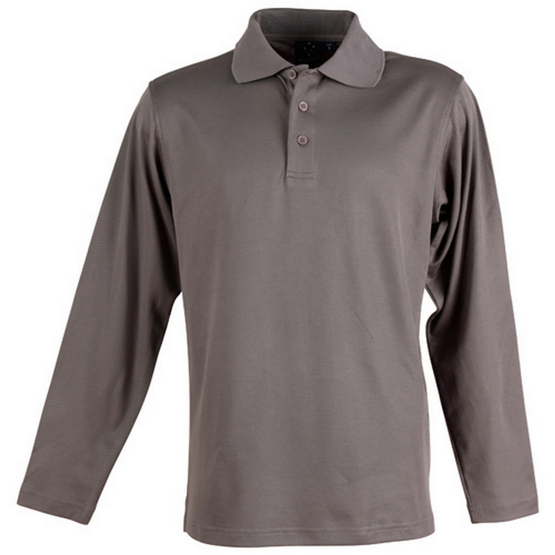 Winning Spirit The Victory Polo | Mens | Long Sleeve Steel Grey Shirts & Tops