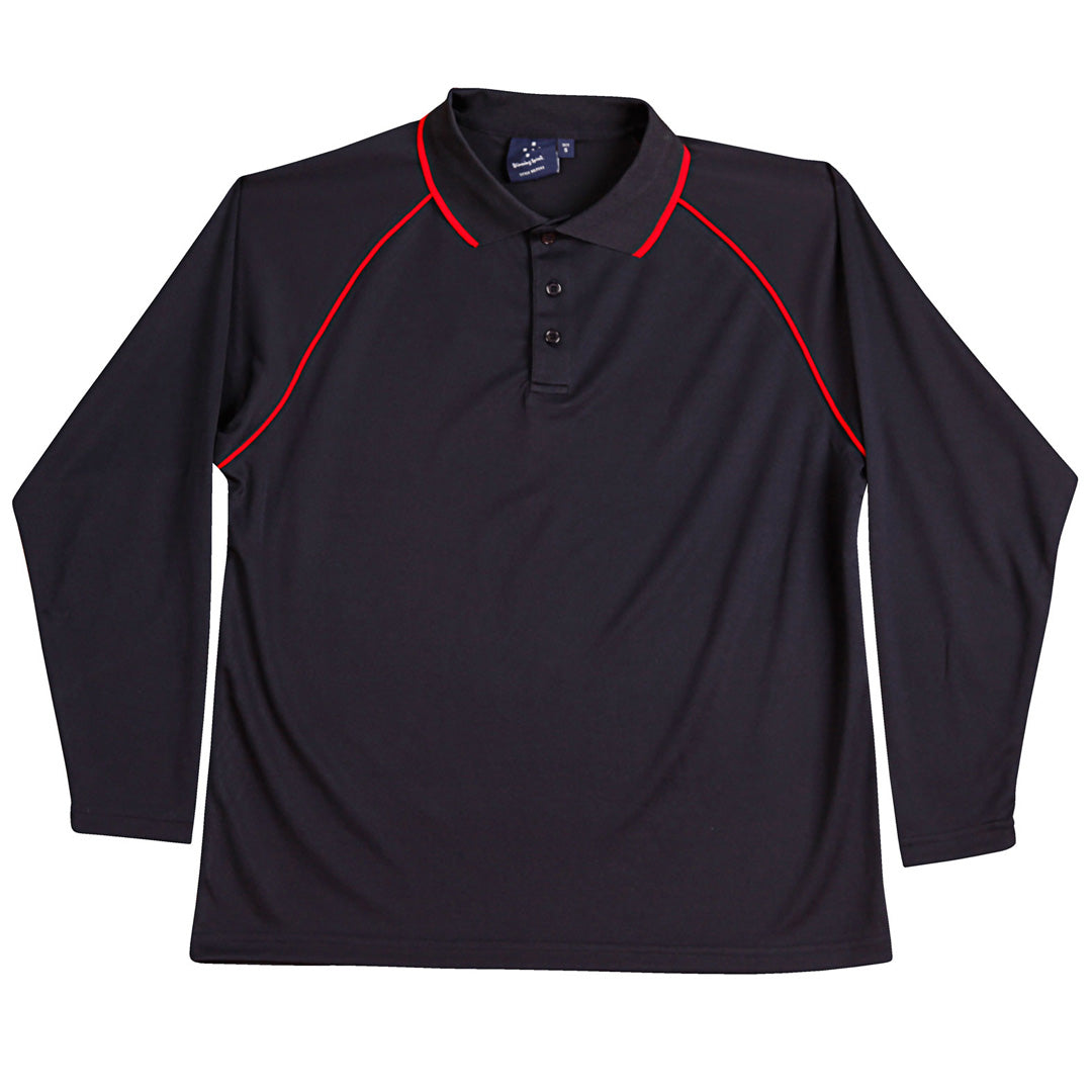 Winning Spirit The Champion Polo | Mens | Long Sleeve Navy/Red Shirts & Tops