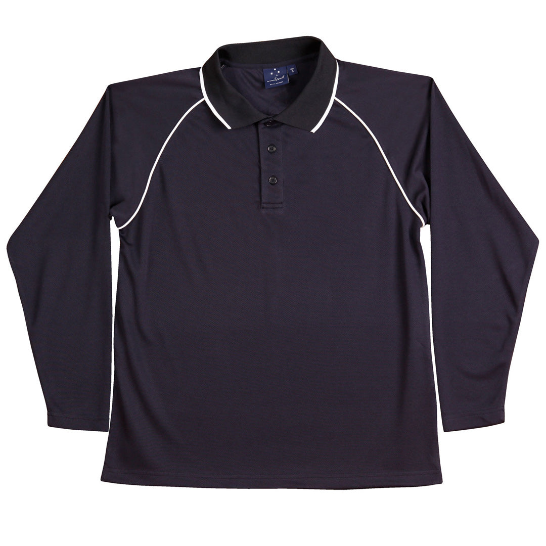 Winning Spirit The Champion Polo | Mens | Long Sleeve Navy/White Shirts & Tops