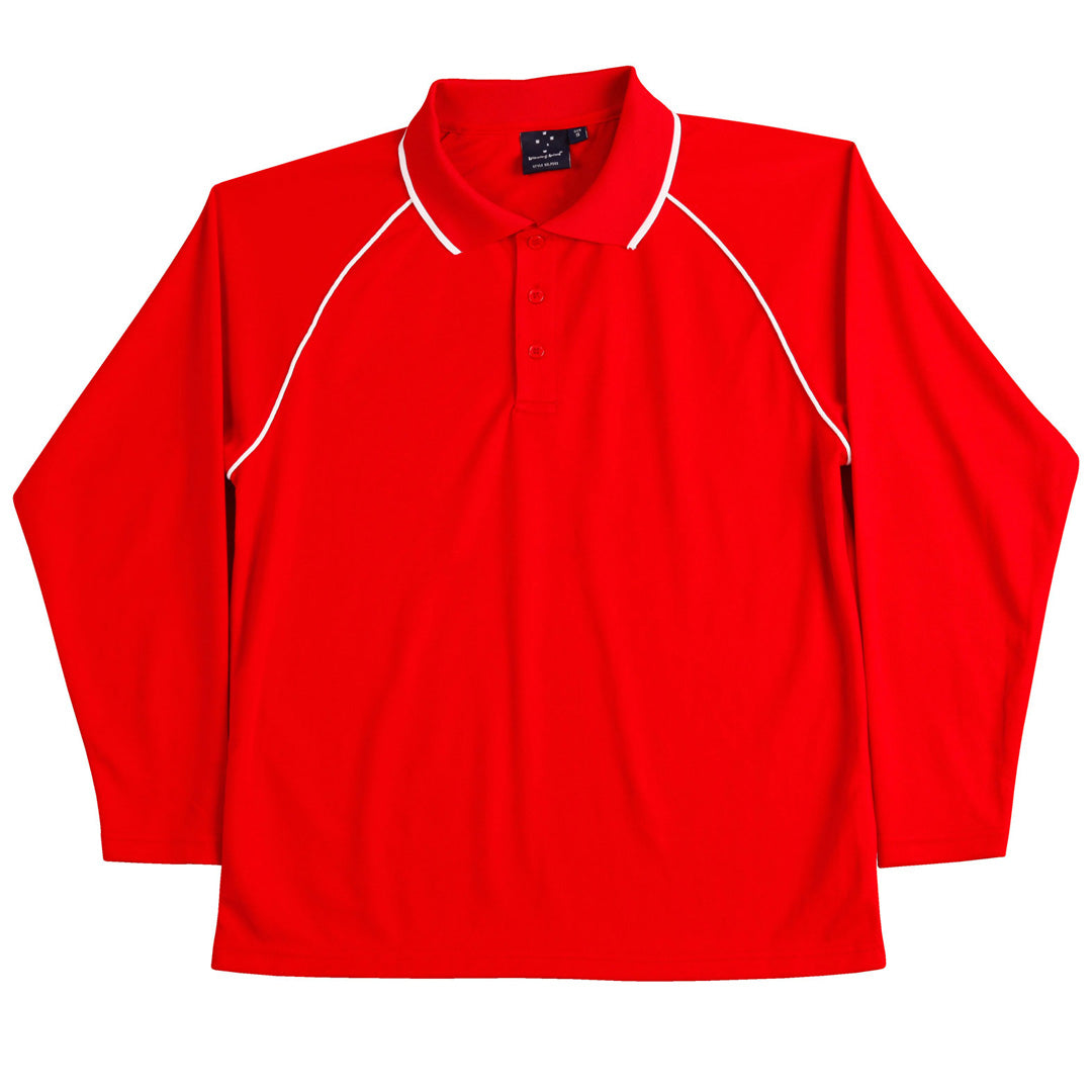 Winning Spirit The Champion Polo | Mens | Long Sleeve Red/White Shirts & Tops