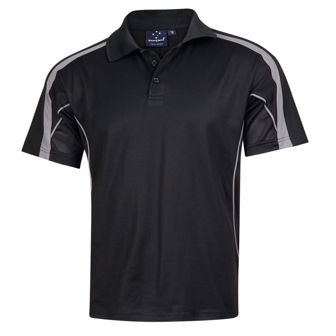 Winning Spirit The Legend Polo | Mens | Short Sleeve | Plus Black/Ash Shirts & Tops