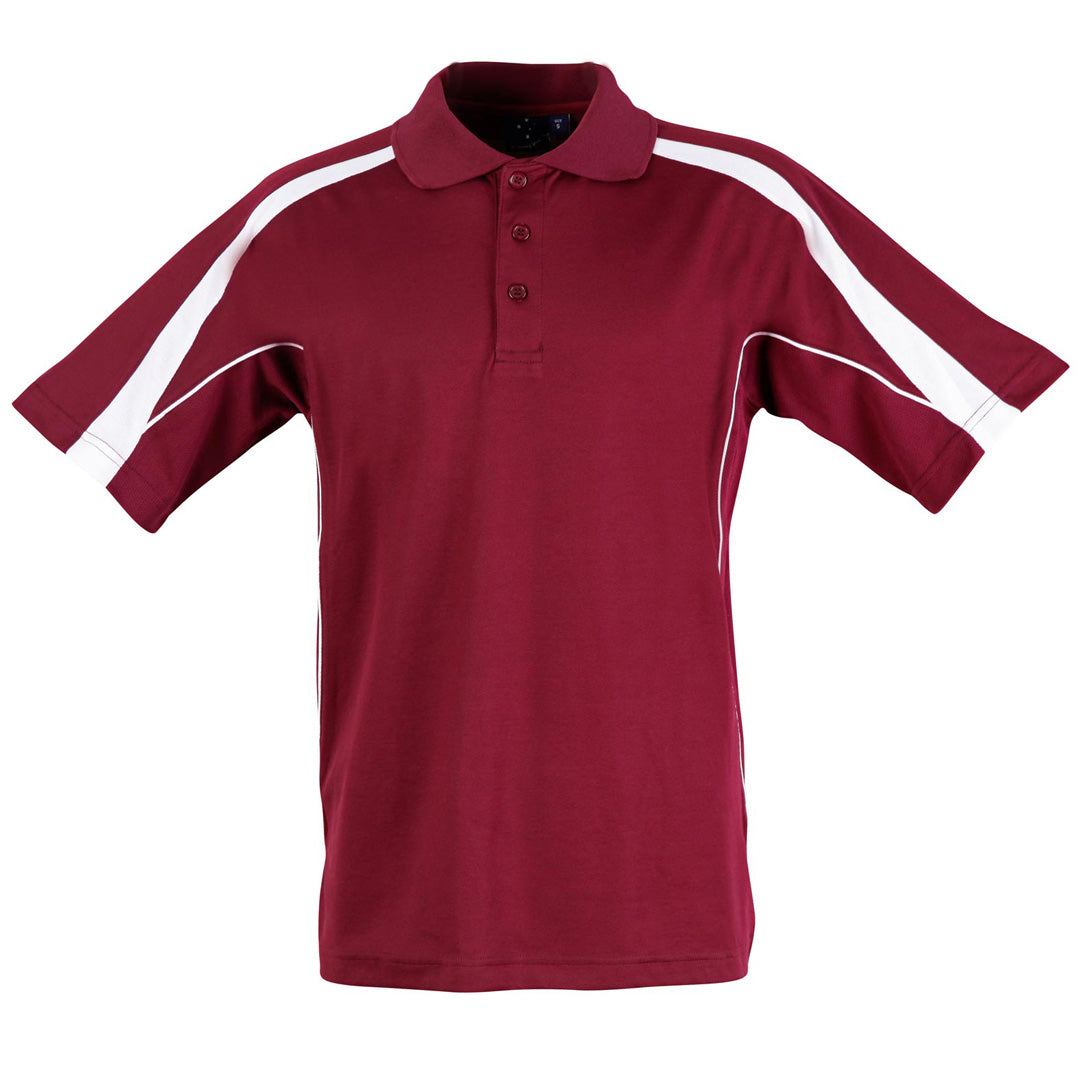 Winning Spirit The Legend Polo | Mens | Short Sleeve Maroon/White Shirts & Tops