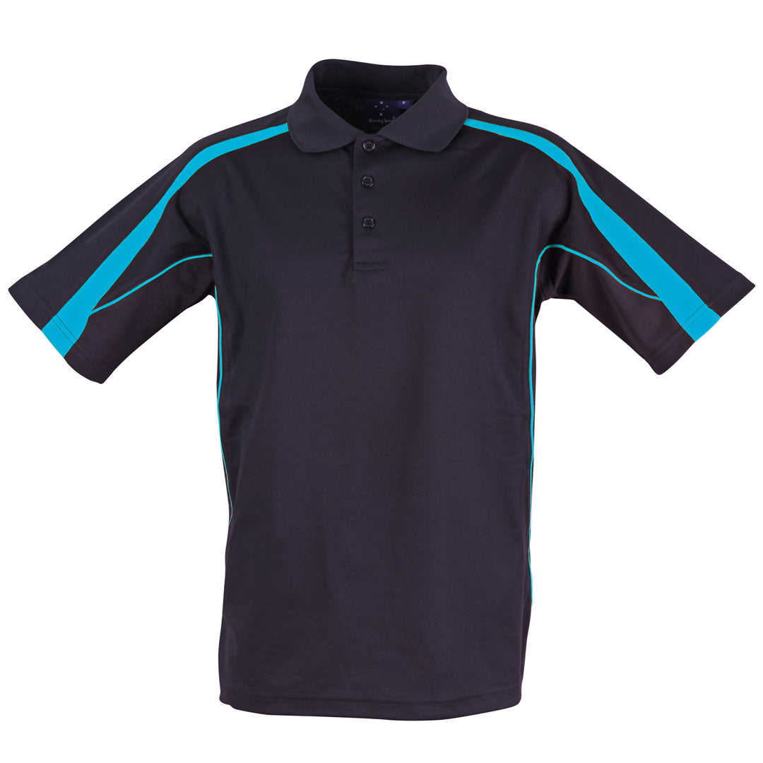 Winning Spirit The Legend Polo | Mens | Short Sleeve Navy/Aqua Shirts & Tops