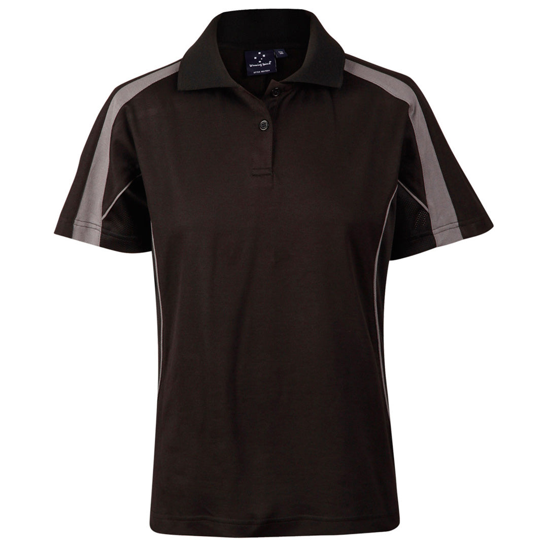 Winning Spirit The Legend Polo | Ladies | Short Sleeve Black/Ash Shirts & Tops