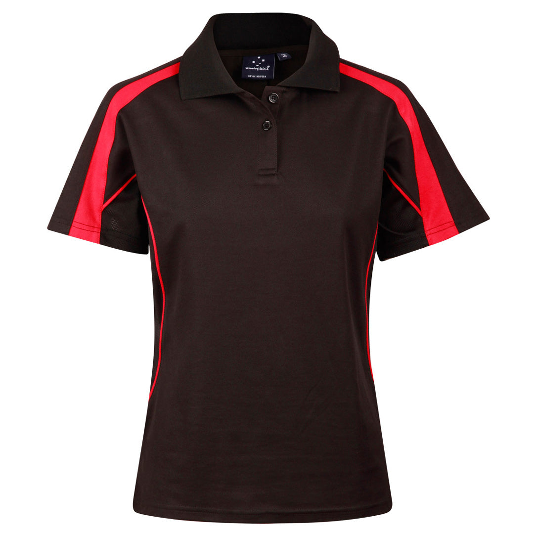 Winning Spirit The Legend Polo | Ladies | Short Sleeve Black/Red Shirts & Tops
