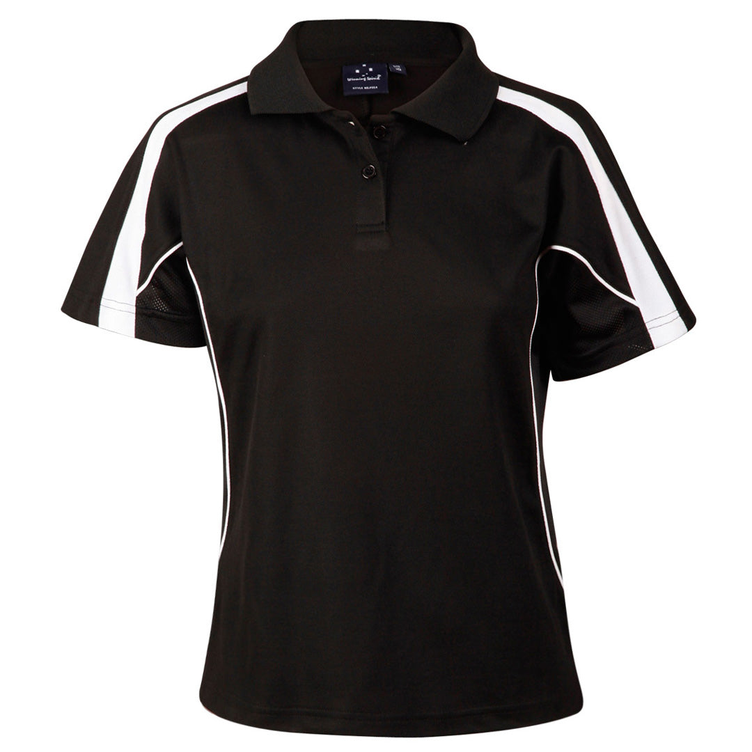 Winning Spirit The Legend Polo | Ladies | Short Sleeve Black/White Shirts & Tops