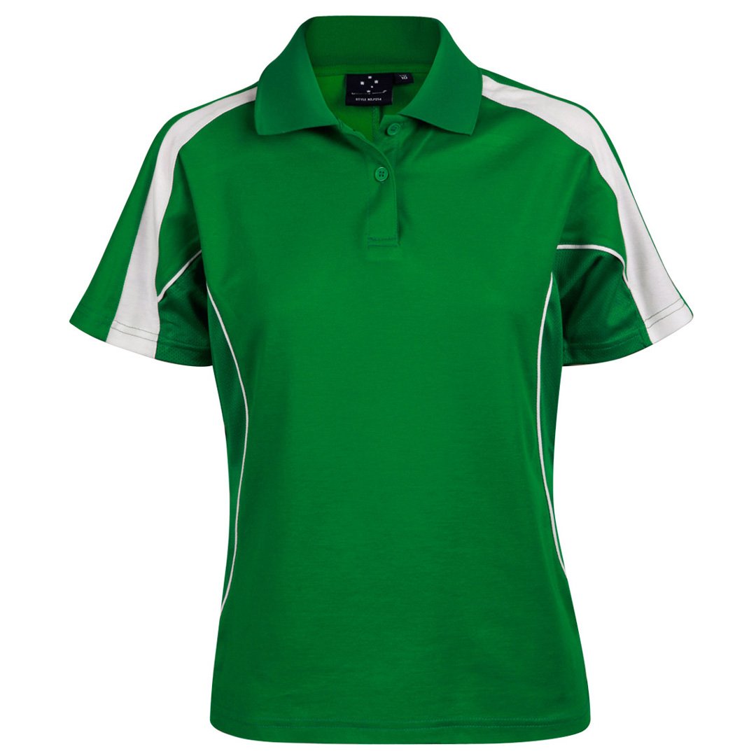 Winning Spirit The Legend Polo | Ladies | Short Sleeve | Plus Emerald Green/White Shirts & Tops