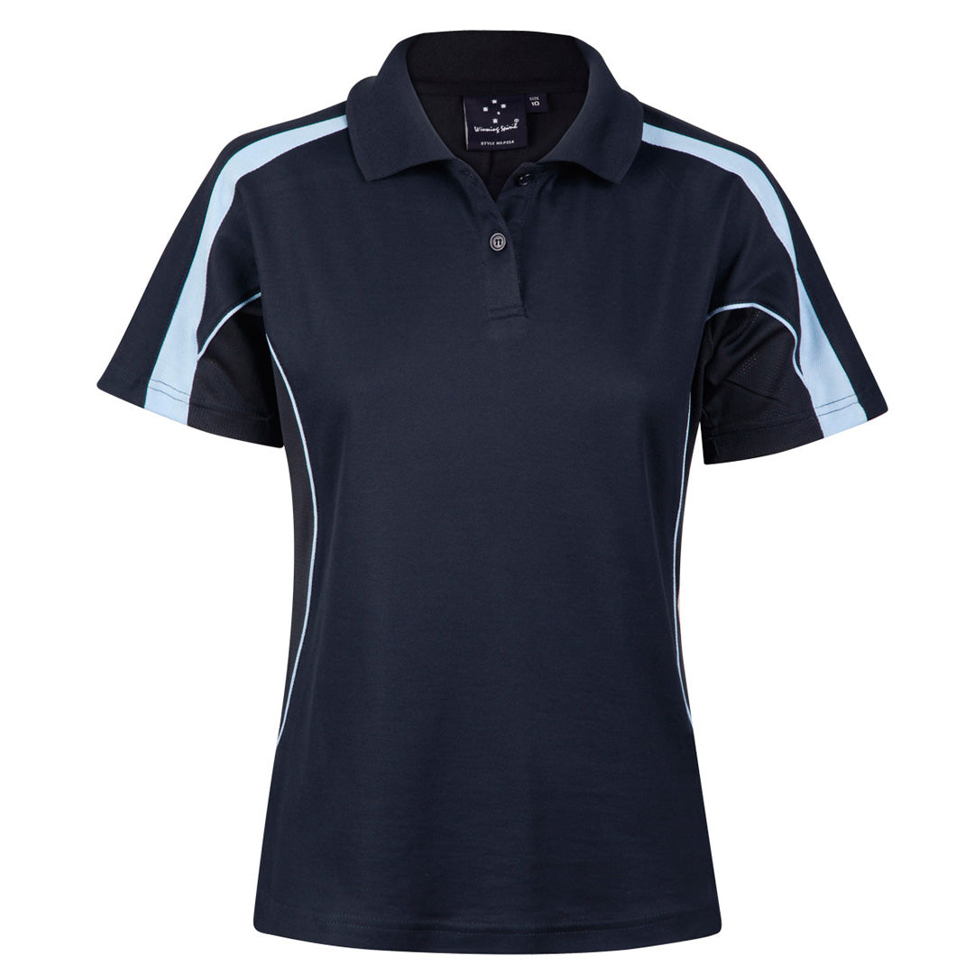 Winning Spirit The Legend Polo | Ladies | Short Sleeve | Plus Navy/Sky Shirts & Tops