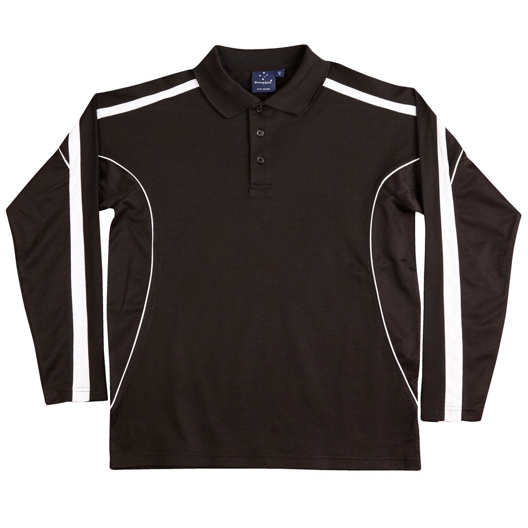 Winning Spirit The Legend Polo | Mens | Long Sleeve Black/White Shirts & Tops