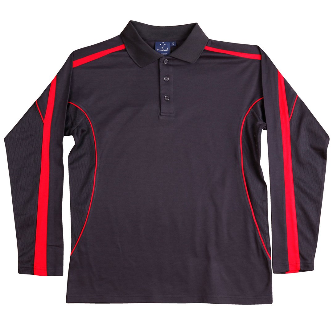 Winning Spirit The Legend Polo | Mens | Long Sleeve Navy/Red Shirts & Tops