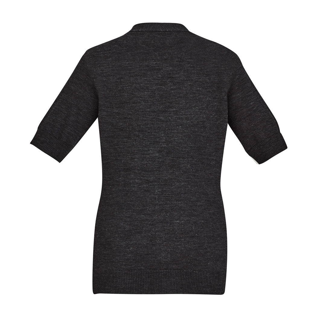 Biz Care The Zip Front Cardigan | Short Sleeve | Ladies Shirts & Tops