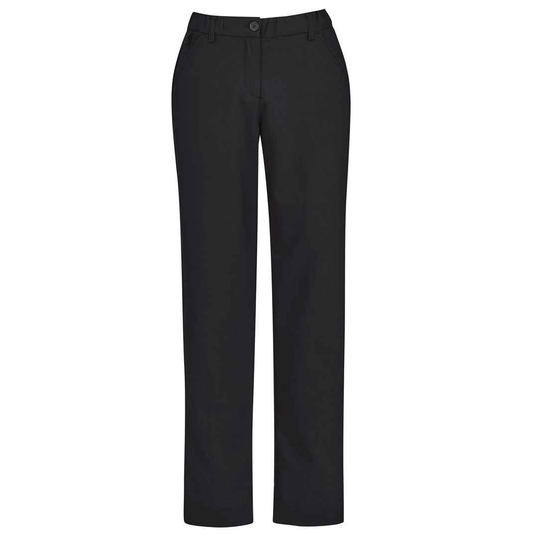 Biz Care The Comfort Waist Straight Leg Pant | Ladies Charcoal Pants