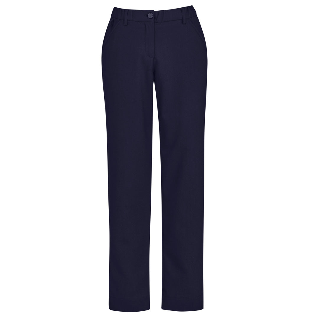 Biz Care The Comfort Waist Straight Leg Pant | Ladies Navy Pants
