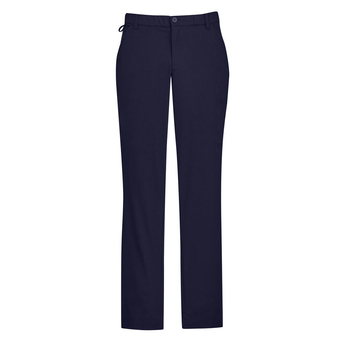 Biz Care The Comfort Waist Flat Front Pant | Mens Navy Pants
