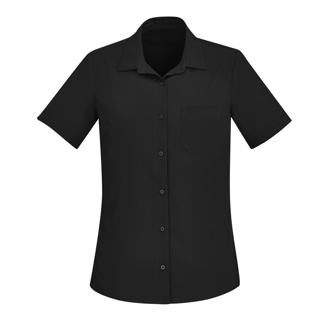 Biz Care The Florence Shirt | Ladies | Short Sleeve Black Shirts & Tops