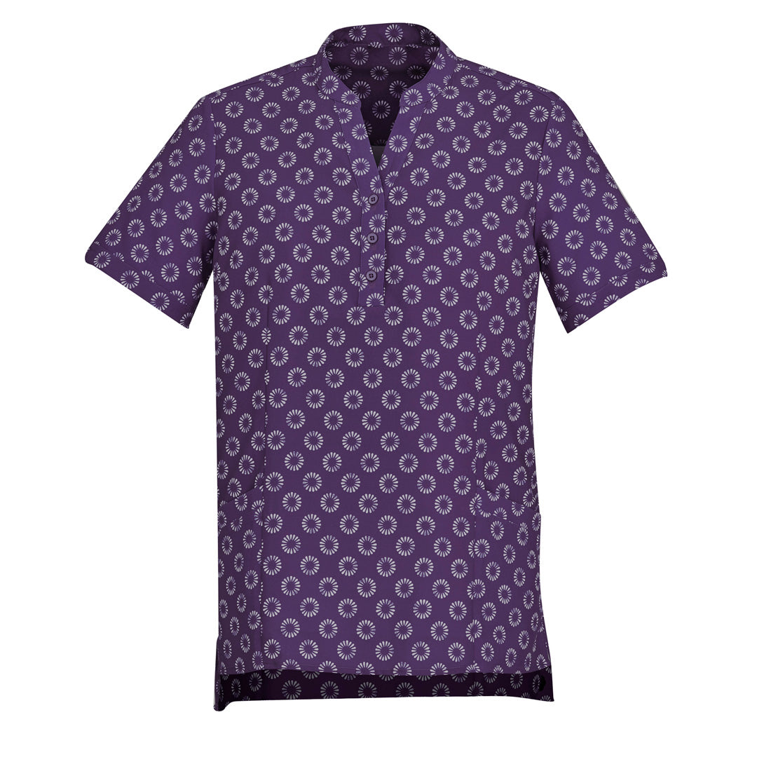 Biz Care The Daisy Tunic | Ladies | Short Sleeve Purple Shirts & Tops