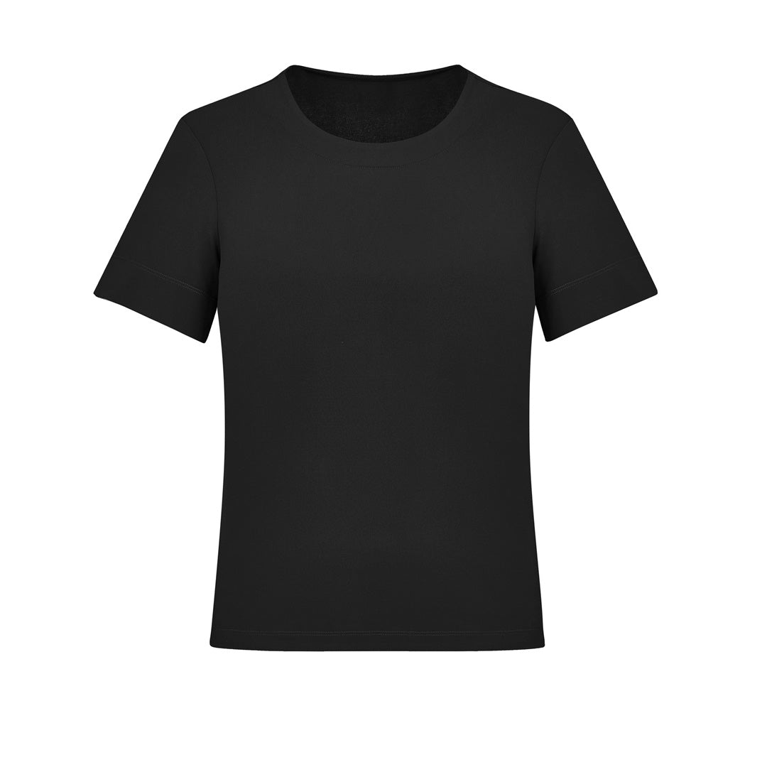 Biz Care The Marley Jersey Top | Ladies | Short Sleeve Black Shirts & Tops