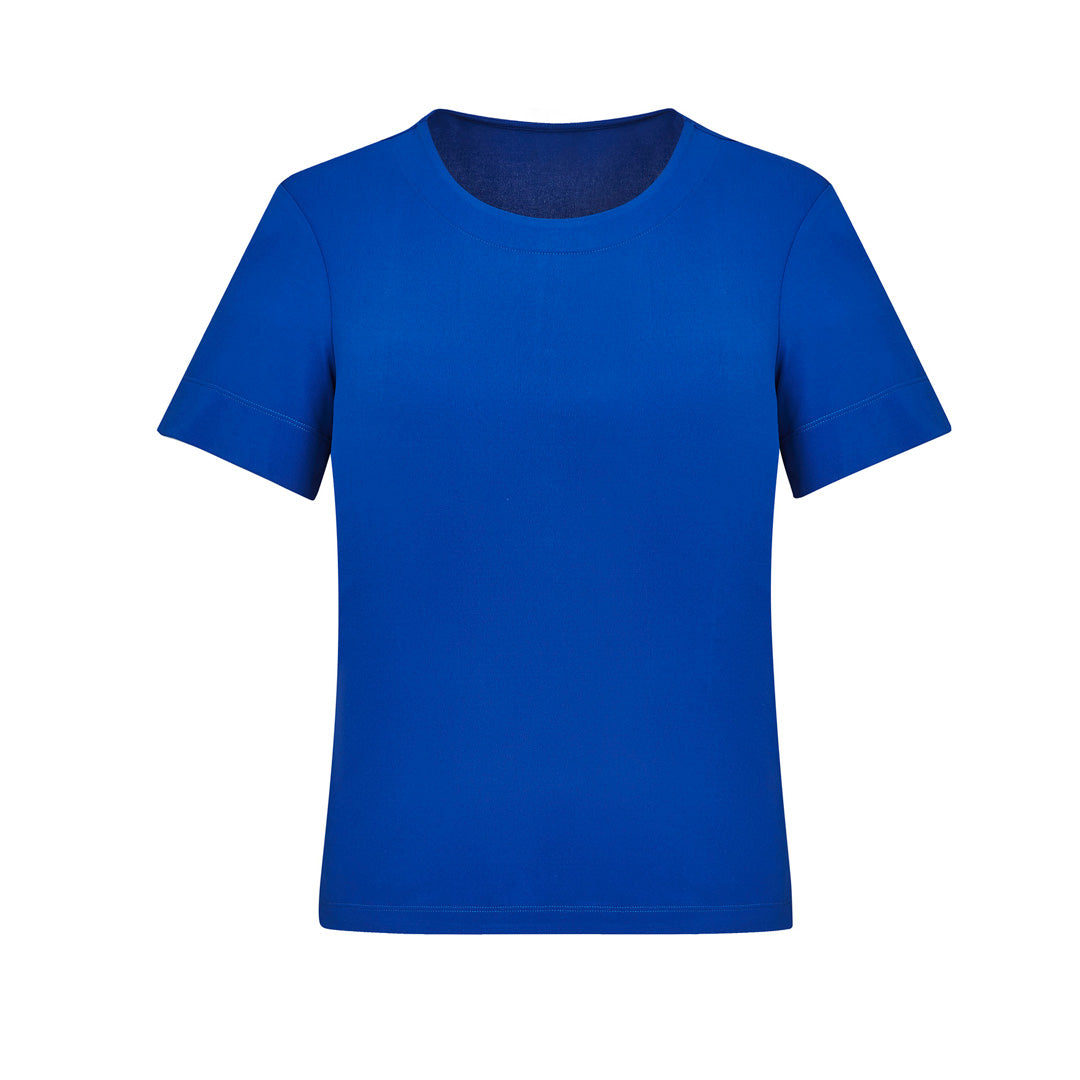 Biz Care The Marley Jersey Top | Ladies | Short Sleeve Electric Blue Shirts & Tops