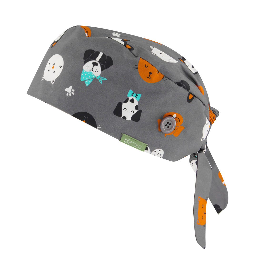 Biz Care The Printed Scrub Cap | Adults Cheeky Pets Headwear