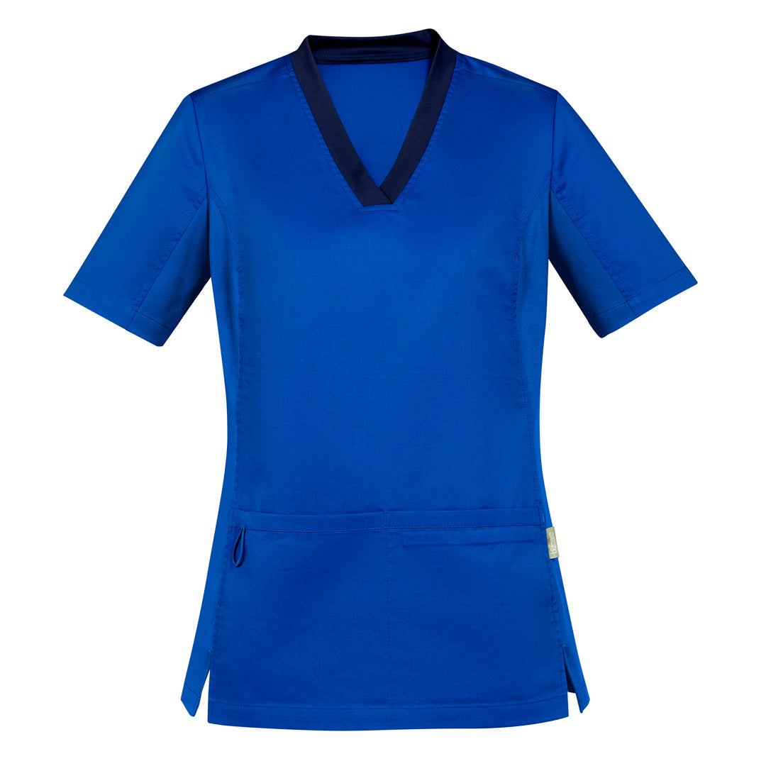 Biz Care The Riley V Neck Scrub Top | Ladies Electric Blue Scrubs