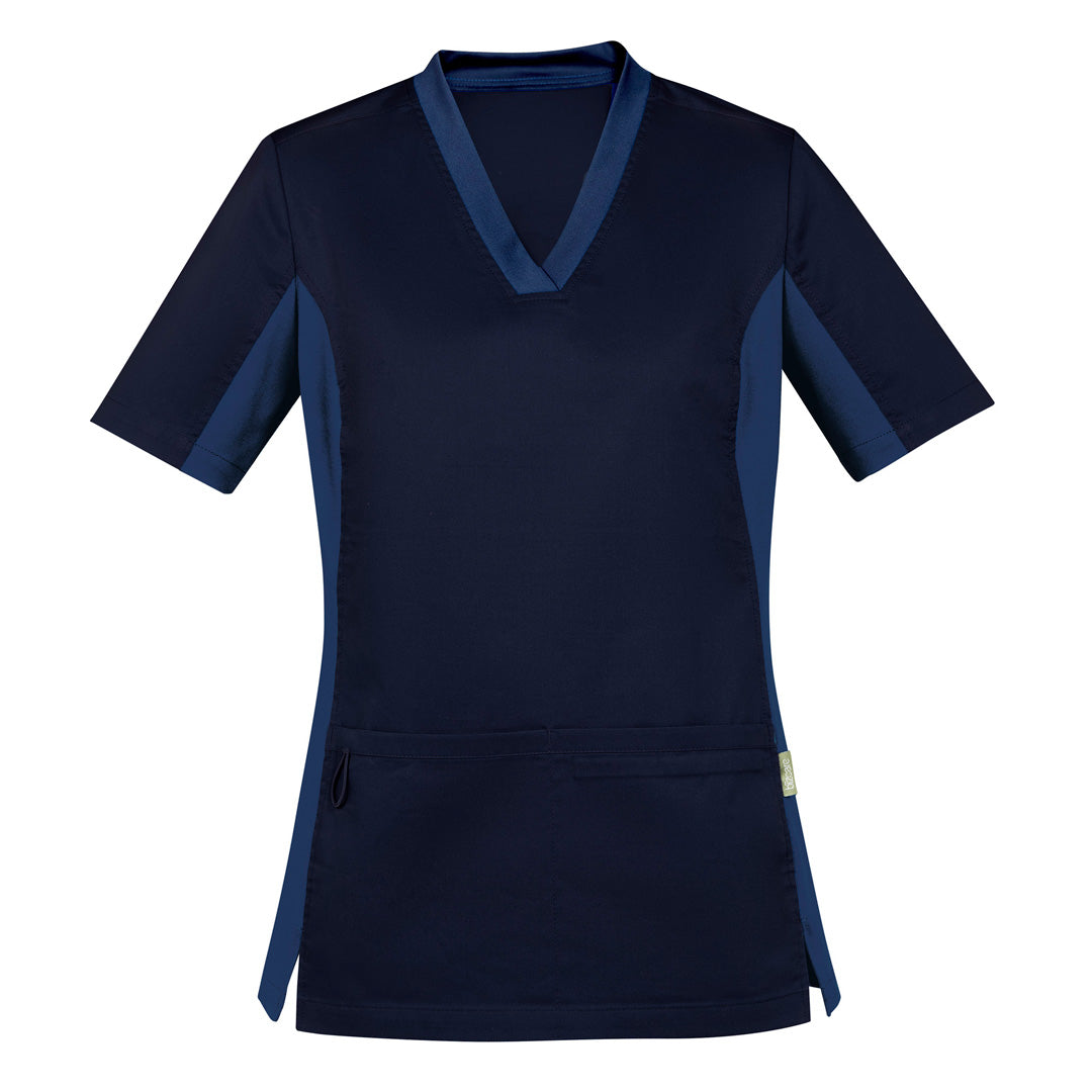 Biz Care The Riley V Neck Scrub Top | Ladies Midnight Scrubs