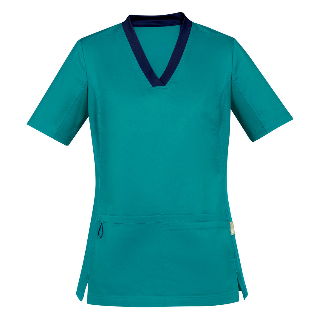 Biz Care The Riley V Neck Scrub Top | Ladies Teal Scrubs